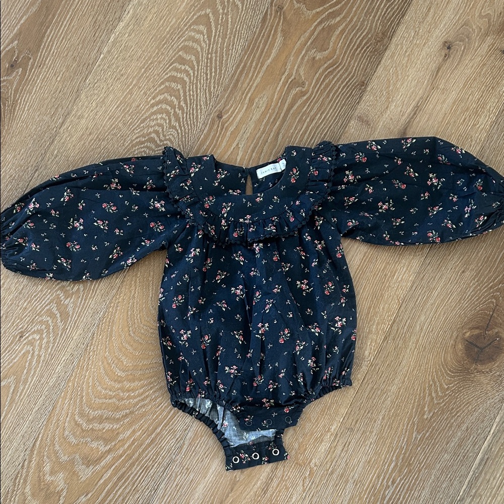 Jamie Kay Black Floral Kids One Piece